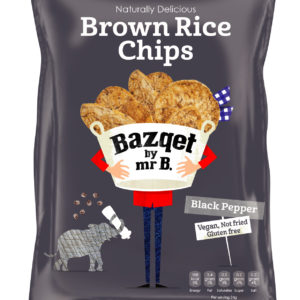 Bazqet Brown Rice Chips Black Pepper Vegan