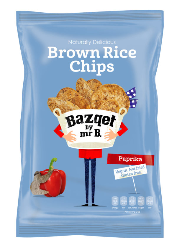 Bazqet Brown Rice Chips Paprika Vegan