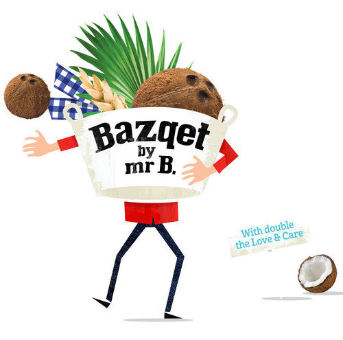 Bazqet Mr B. met kokosnoot