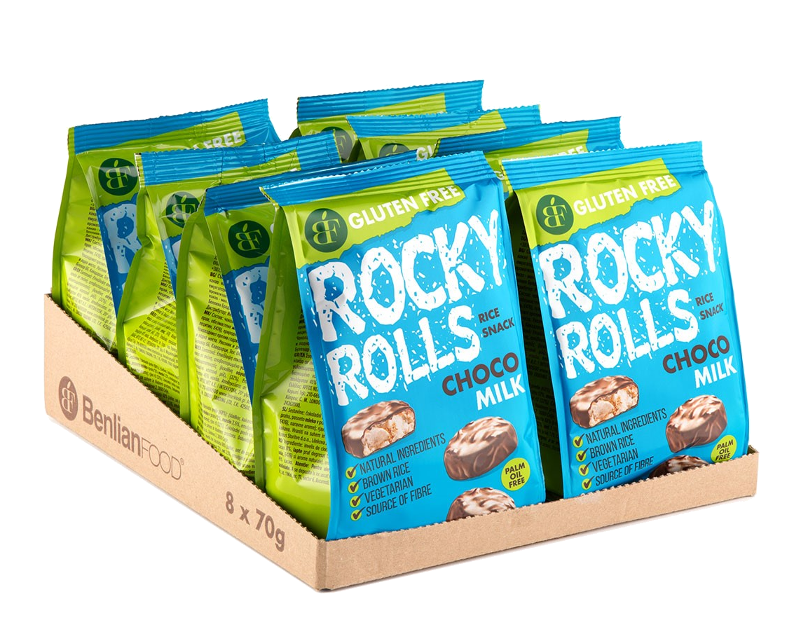 Bazqet Rocky Rolls Choco Milk verpakkingen