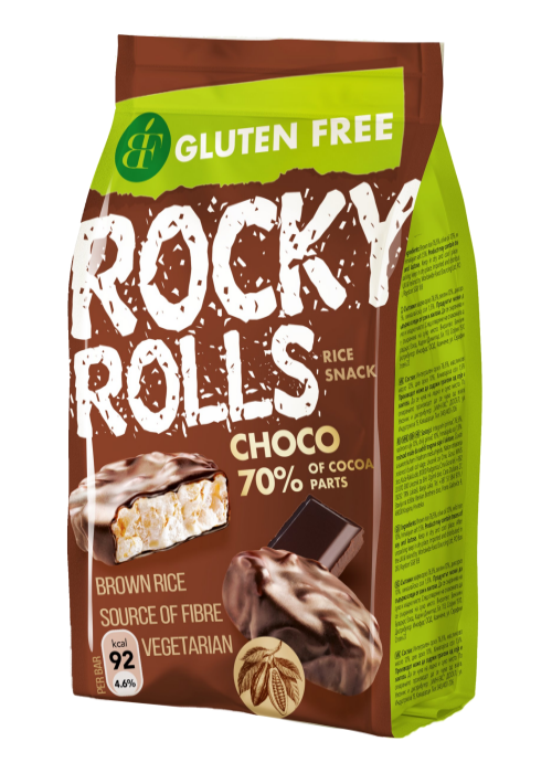 Bazqet Rocky Rolls Choco 70% verpakking